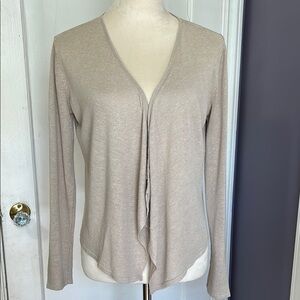 J. Jill Linen blend Waterfall front Cardigan